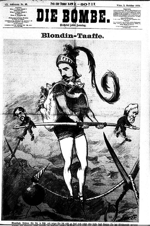 Blondin-Taaffe, title page of Die Bombe (5 October 1879)