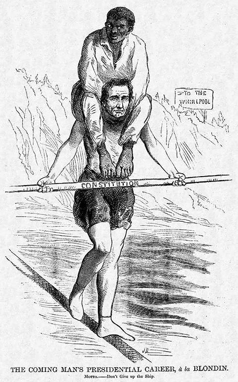 Cartoon, 1860. In Harper’s Weekly. Abraham Lincoln