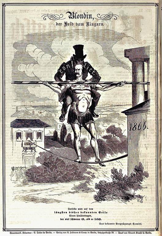 Cartoon, 1865. Kladderadatsch, 11 July 1865. Bismarck