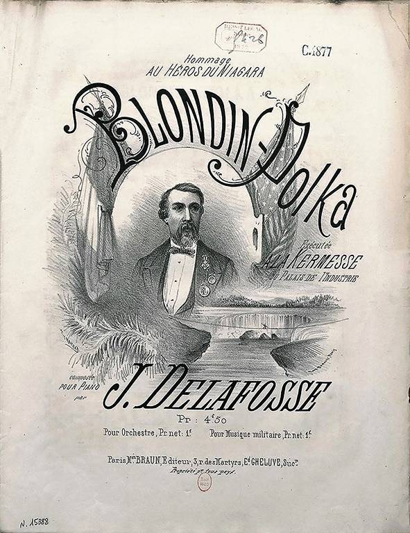 Music, 1877. Blondin polka. Delafosse, Joseph