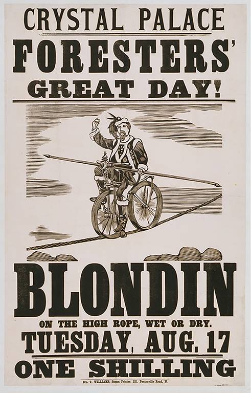 Poster. Blondin, Crystal Palace, 1861. Victoria and Albert Museum, London