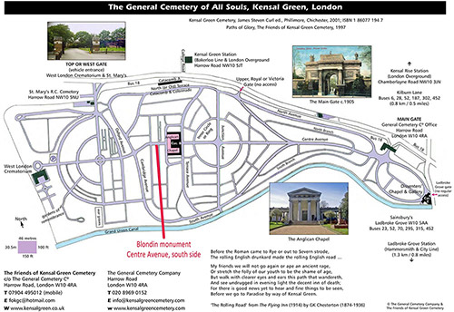 Kensal Green Cemetery map