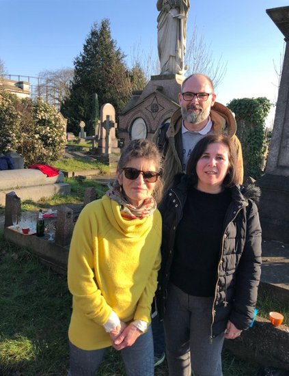 Myriam Kostis and Bertrand with Trust Secretary