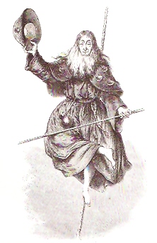 Madame Saqui as a pilgrim, aged 66