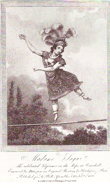 Madame Saqui at Vauxhall, 1820