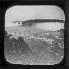 Magic lantern view of Blondin crossing Niagara Falls